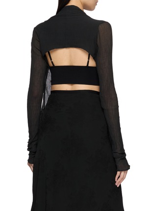 Back View - Click To Enlarge - MARC LE BIHAN - Cowl Neck Open Back Sheer Top