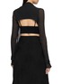 Back View - Click To Enlarge - MARC LE BIHAN - Cowl Neck Open Back Sheer Top