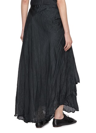 Back View - Click To Enlarge - MARC LE BIHAN - Asymmetrical Crinkled Maxi Skirt