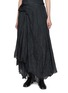 MARC LE BIHAN Asymmetrical Crinkled Maxi Skirt