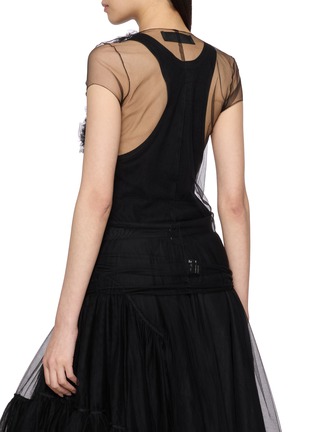 Back View - Click To Enlarge - MARC LE BIHAN - Ruffle Front Sheer Top