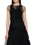 MARC LE BIHAN Ruffle Front Sheer Top