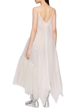 Back View - Click To Enlarge - MARC LE BIHAN - Gathered Side Tulle Maxi Dress