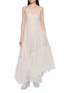 MARC LE BIHAN Gathered Side Tulle Maxi Dress