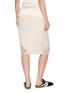 Back View - Click To Enlarge - MO&CO. - Lace Trim Drawstring Slit Midi Skirt