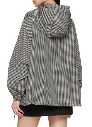 Back View - Click To Enlarge - MO&CO. - Gingham Drawstring Jacket