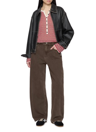 Figure View - Click To Enlarge - MO&CO. - Striped Button Up Sweater