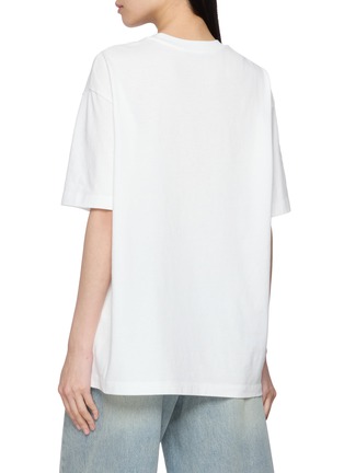 Back View - Click To Enlarge - MO&CO. - Liberate Cat Bouquet Print Cotton T-Shirt