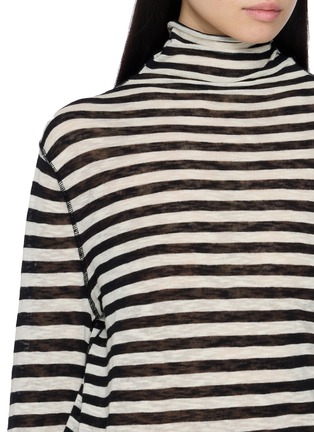  - MO&CO. - Striped Turtleneck Sweater