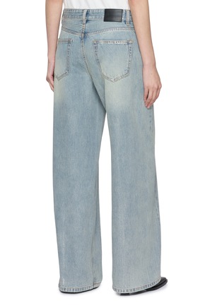 Back View - Click To Enlarge - MO&CO. - Light Wash Wide Leg Jeans
