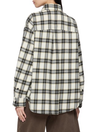 Back View - Click To Enlarge - MO&CO. - Checkered Long Sleeve Shirt