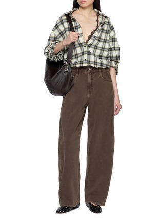 Figure View - Click To Enlarge - MO&CO. - Checkered Long Sleeve Shirt