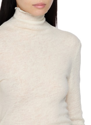  - MO&CO. - Lettuce Edge Turtleneck Wool Top
