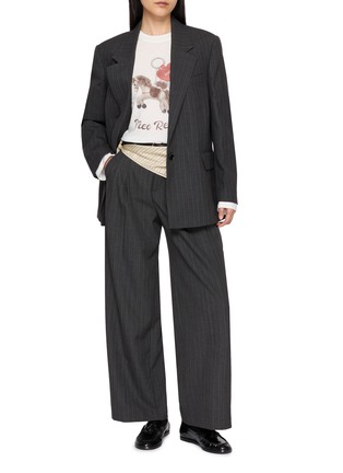 Figure View - Click To Enlarge - MO&CO. - Pinstripe Blazer