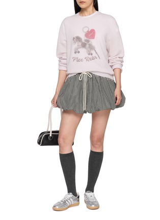 Figure View - Click To Enlarge - MO&CO. - Gingham Balloon Mini Skirt
