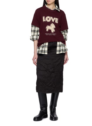 Figure View - Click To Enlarge - MO&CO. - Love Horse Printed Cotton T-Shirt