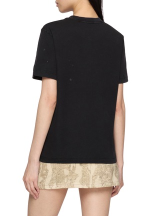 Back View - Click To Enlarge - NOIR - Noir Logo Print Crewneck T-Shirt