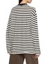 Back View - Click To Enlarge - NOIR - Long Sleeve Striped Crewneck T-Shirt