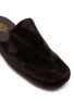 Detail View - Click To Enlarge - C.R.B. - Grosgrain Trim Velvet Cotton Slippers