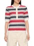 EDITION Short Sleeve Striped Top