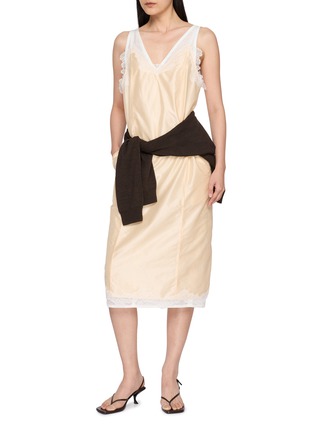 Figure View - Click To Enlarge - EDITION - Two-Piece Lace Silk Dress