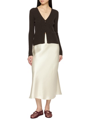 Figure View - Click To Enlarge - EDITION - Hand Embroidered Midi Skirt