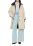 Figure View - Click To Enlarge - EDITION - Wide Leg Shirred Denim Trousers