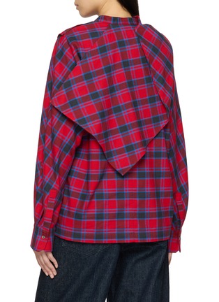 Back View - Click To Enlarge - EDITION - Asymmetrical Plaid Layered Panel Top