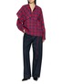 Figure View - Click To Enlarge - EDITION - Asymmetrical Plaid Layered Panel Top