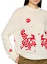  - EDITION - Long Sleeve Red Floral Motif Knit Top