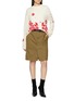 Figure View - Click To Enlarge - EDITION - Long Sleeve Red Floral Motif Knit Top