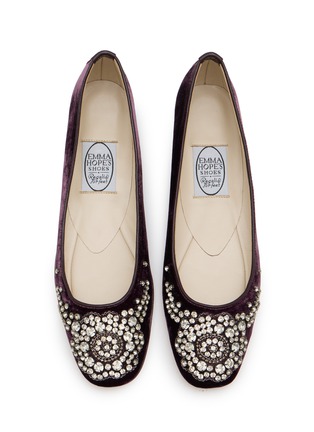 Detail View - Click To Enlarge - EMMA HOPE - Diadema Velvet Ballet Flats