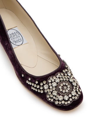 Detail View - Click To Enlarge - EMMA HOPE - Diadema Velvet Ballet Flats