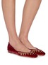 Figure View - Click To Enlarge - EMMA HOPE - Mirror Round Velvet Ballet Flats