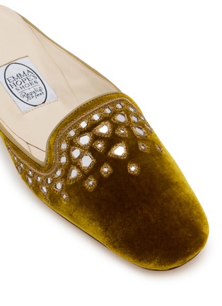 Detail View - Click To Enlarge - EMMA HOPE - Mirror Velvet Mules