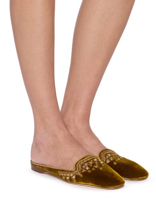 Figure View - Click To Enlarge - EMMA HOPE - Mirror Velvet Mules