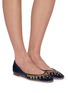 Figure View - Click To Enlarge - EMMA HOPE - Mirror Round Velvet Ballet Flats