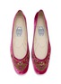 Detail View - Click To Enlarge - EMMA HOPE - English Rosie Velvet Ballet Flats