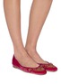 Figure View - Click To Enlarge - EMMA HOPE - English Rosie Velvet Ballet Flats