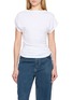 MERLETTE Sufi Side Ruched Cotton Top