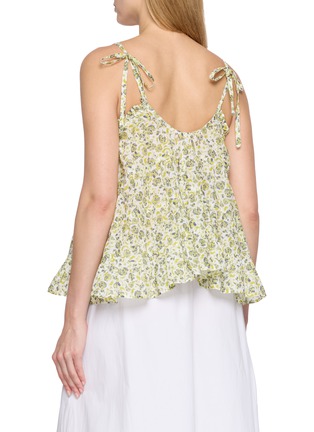 Back View - Click To Enlarge - MERLETTE - Saaz Floral Print Cotton Voile Tiered Top