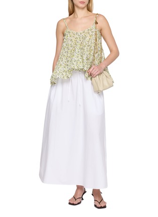 Figure View - Click To Enlarge - MERLETTE - Saaz Floral Print Cotton Voile Tiered Top