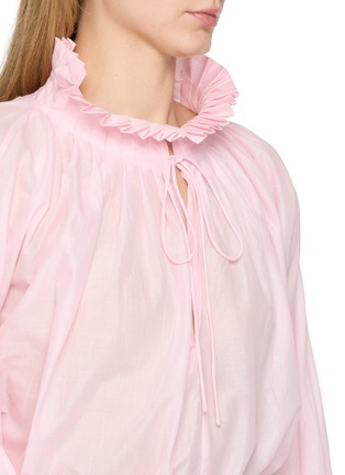  - MERLETTE - Shore Pleated Neck Self Tie Cotton Top