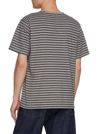 Back View - Click To Enlarge - NANAMICA - Coolmax Stripe Jersey Tee