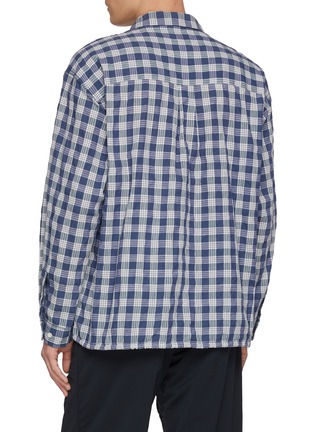 Back View - Click To Enlarge - NANAMICA - Palaka Chequered Core Yarn Cotton Blend Shirt