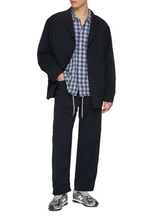 Figure View - Click To Enlarge - NANAMICA - Palaka Chequered Core Yarn Cotton Blend Shirt