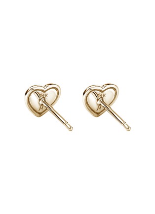 Detail View - Click To Enlarge - JOHN HARDY - JH Essentials Heart 14K Gold Diamond Stud Earrings