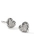 Detail View - Click To Enlarge - JOHN HARDY - JH Essentials Heart Sterling Silver Diamond Stud Earrings