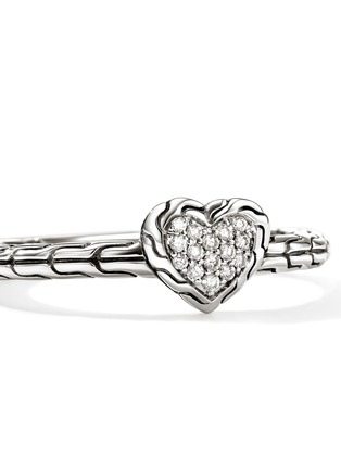 Detail View - Click To Enlarge - JOHN HARDY - JH Essentials Heart Sterling Silver Diamond Ring — Size 7