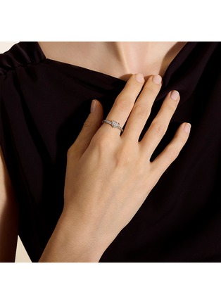  - JOHN HARDY - JH Essentials Heart Sterling Silver Diamond Ring — Size 7